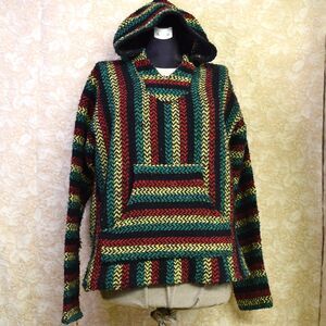 Baja Joe Made Mexico Drug Rug Jamaica Hoodie Size Med  Womens Skater Grunge 420
